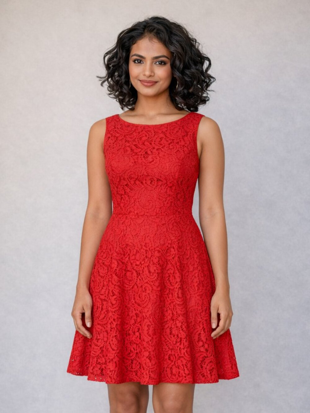 Adrianna Papell Rosette Soutache Lace Cocktail Dress